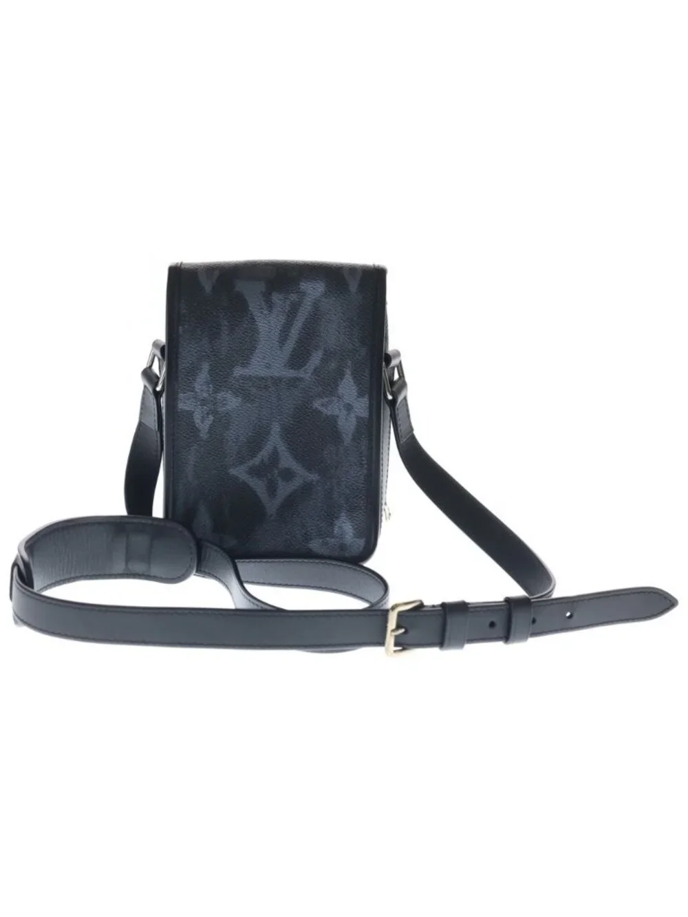Louis Vuitton Monogram Pastel Amazon Messenger Shoulder Bag Black Leather Silver